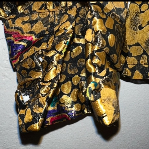 Vintage Nicole Blakes Petites Gold Turtle Neck Blouse - Picture 11 of 16